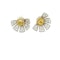 Natural Yellow Diamond Flower Earring’s SOLD - image 1