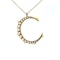 Natural Pearl Moon Pendant In Yellow Gold - image 1