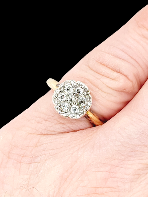 Antique diamond cluster engagement ring SKU: 6466 DBGEMS - image 2