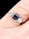 Art deco sapphire and diamond engagement ring SKU: 6469 DBGEMS - image 1