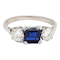 Art deco sapphire and diamond engagement ring SKU: 6469 DBGEMS - image 2