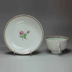 Chinese famille rose teacup and saucer, Qianlong (1734-95)