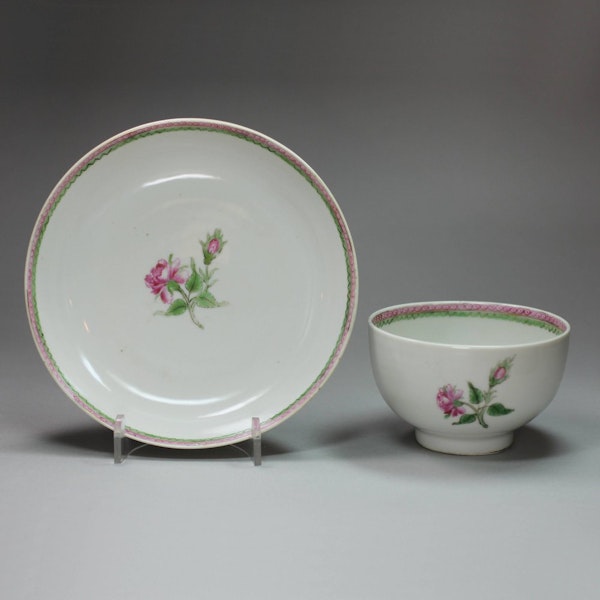 Chinese famille rose teacup and saucer, Qianlong (1734-95) - image 1
