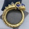 Rams Head Enamel Diamond Ruby Sapphire Bangle in 14ct  Gold date circa 1950, SHAPIRO & Co since1979 - image 10