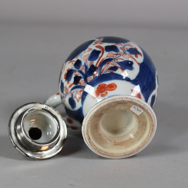 Chinese imari silver-metal mounted mustard pot and cover, 18th century - image 2