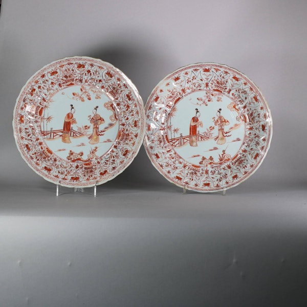 Pair of rouge de fer plates, Kangxi (1662-1722) - image 1