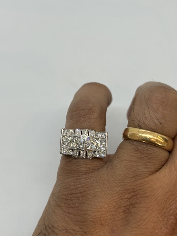 Art Deco diamond platinum ring at Deco&Vintage Ltd - image 4