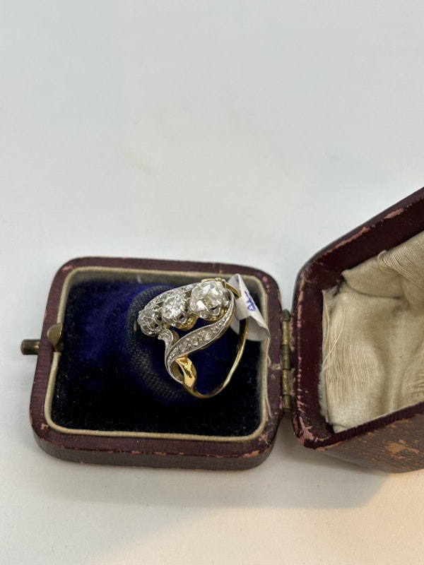 Art Nouveau French diamond ring - image 2