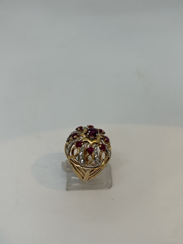 1950,s ruby diamond French ring at Deco&Vintage Ltd - image 3