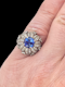 Vintage cornflour sapphire and diamond dress ring SKU: 6493 DBGEMS - image 2