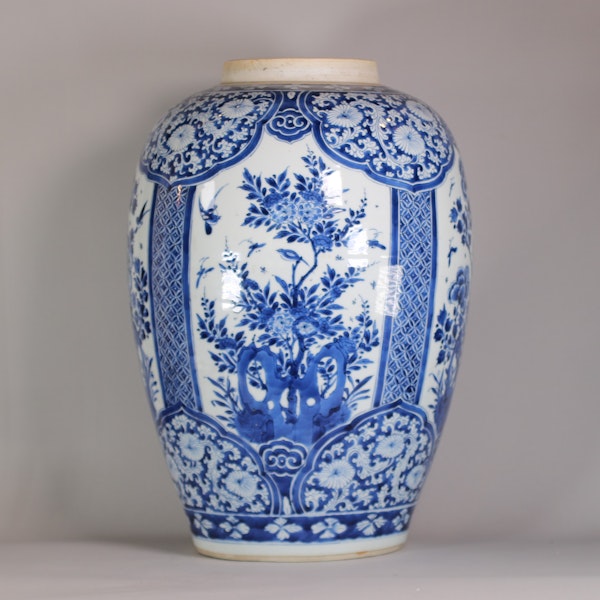 Chinese large blue and white ovoid jar, Kangxi (1662-1722) - image 3