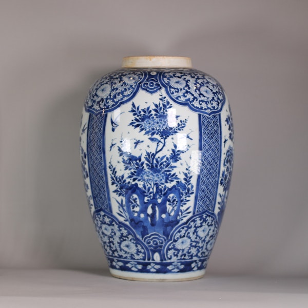 Chinese large blue and white ovoid jar, Kangxi (1662-1722) - image 5