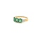 3 Stone Emerald&Diamond Ring In Yellow Gold - image 2