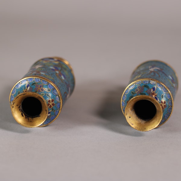Pair of Chinese miniature cloisonné vases, 19th century - image 5
