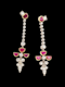 Stylish Ruby and diamond drop earrings SKU: 6512 DBGEMS - image 1
