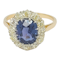 Antique sapphire and yellow diamond engagement ring SKU: 6518 DBGEMS - image 1