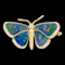 Opal and diamond butterfly brooch/ pendant SKU: 6521 DBGEMS - image 3