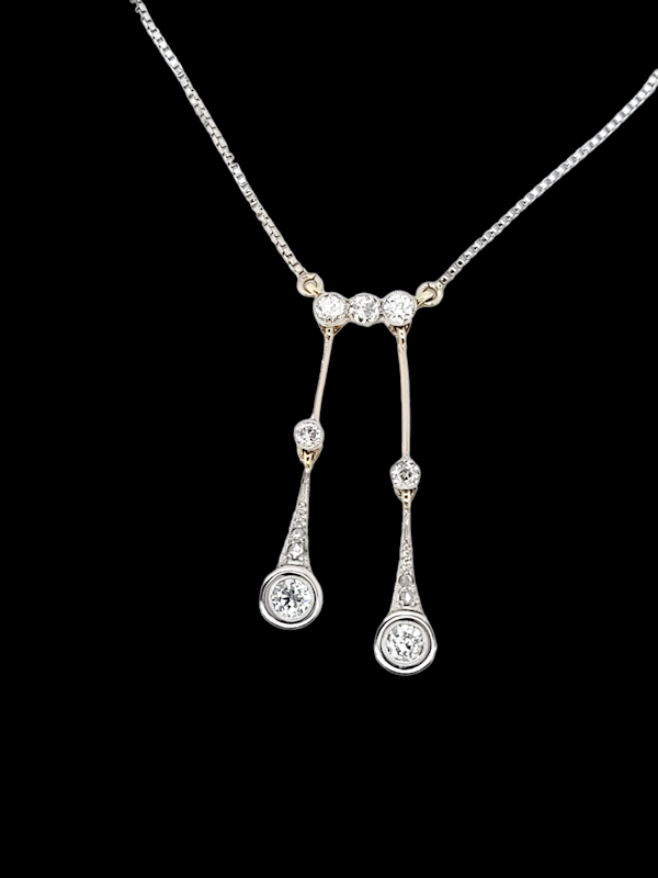 Edwardian diamond pendant necklace SKU: 6530 DBGEMS - image 1