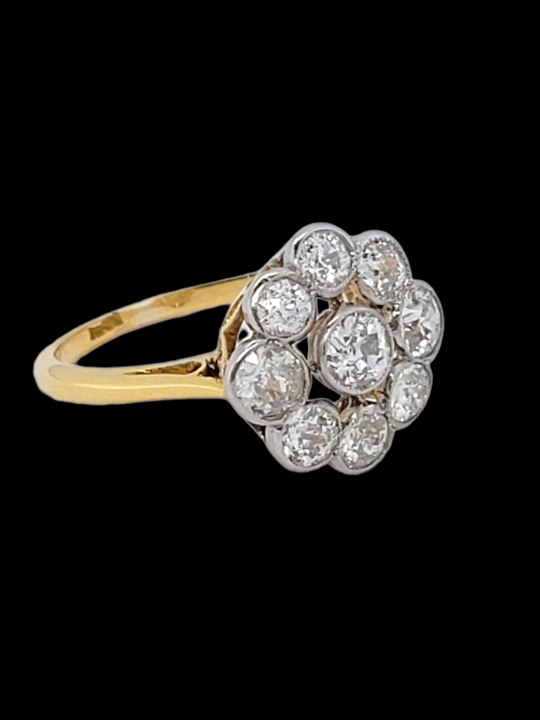 Edwardian diamond cluster engagement ring SKU: 6537 DBGEMS - image 4