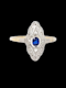 Edwardian sapphire and diamond engagement ring SKU: 6540.DBGEMS - image 1