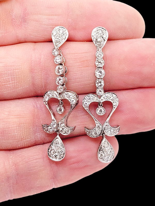 Diamond drop earrings SKU: 6543 DBGEMS - image 2