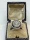 Art Deco French diamond sapphire platinum ring at Deco&Vintage Ltd - image 2