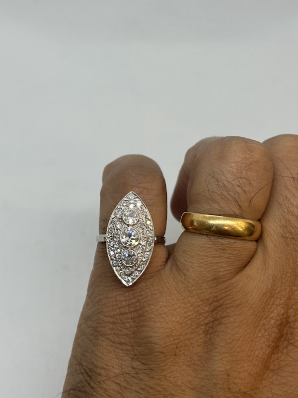 Art Deco French diamond platinum ring at Deco&Vintage Ltd - image 5