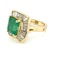 Vintage Emerald and diamond ring - image 2