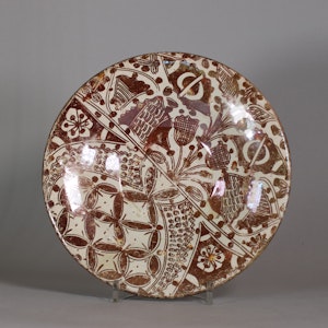 Hispano-Moresque plate, Valencia (Manises), 16th century