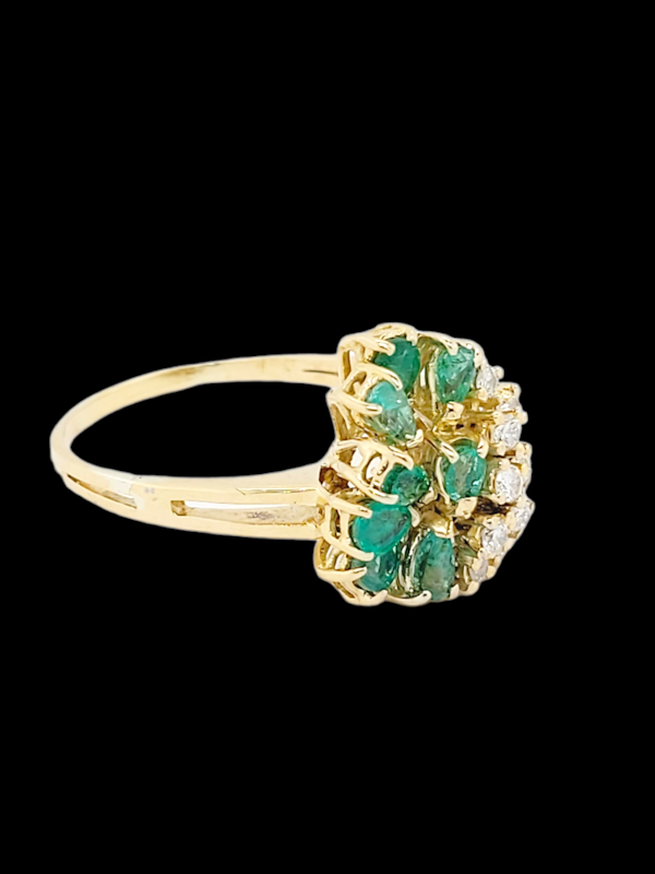 Cool 1960's emerald and diamond dress ring SKU: 6560 DBGEMS - image 4