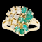 Cool 1960's emerald and diamond dress ring SKU: 6560 DBGEMS - image 1
