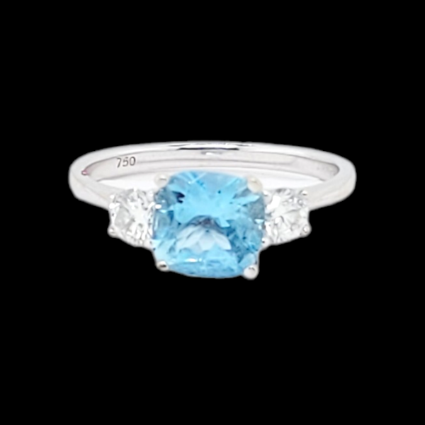 Aquamarine and diamond dress ring SKU: 6561 DBGEMS - image 1