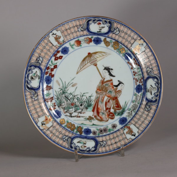 Japanese Pronk ‘Dame au Parasol’ plate, 1736-1740 - image 1