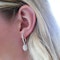 Modern Diamond And White Gold Cluster Drop Earrings, 1.53 Carats - image 2