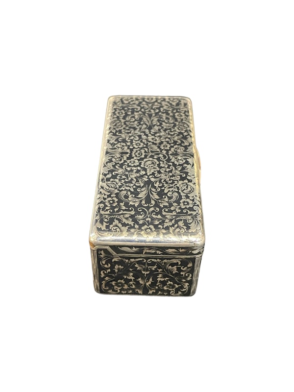 Antique Russian guild and Niello snuff box, Moscow 1858. - image 3