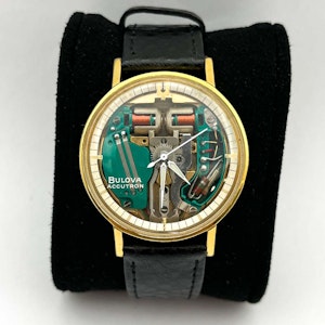 Bulova Accutron Spaceview DBTLM9 1974 steel leather 38mm