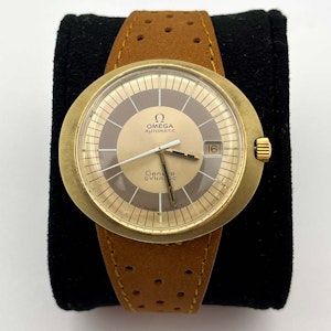 Omega Geneva automatic gold plated leather strap 1967 166.108.