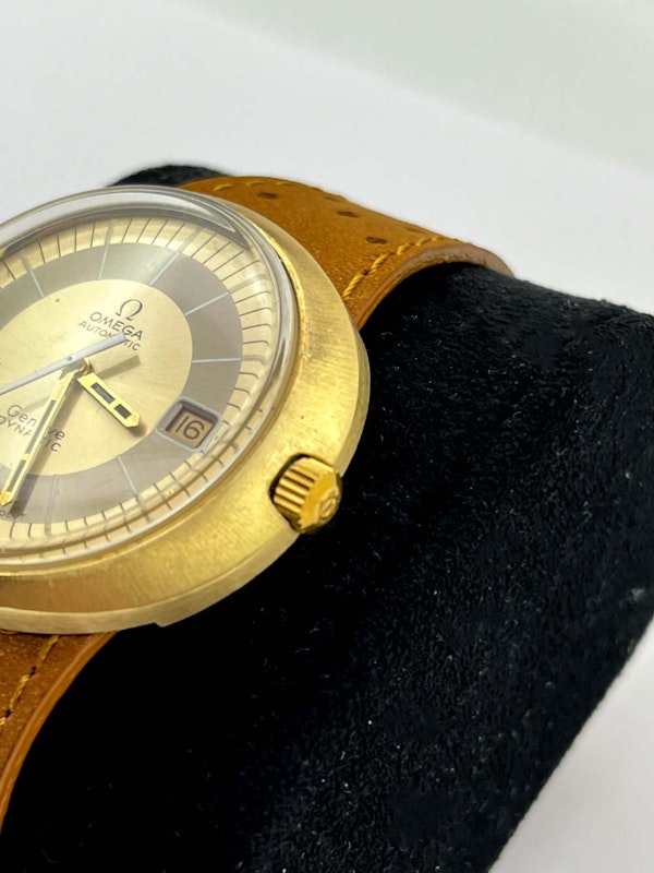 Omega Geneva automatic gold plated leather strap 1967 166.108. - image 2