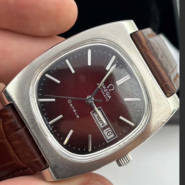Omega Geneve Auto, Day/Date ,S/Steel 1974 1022 2, Tropicalised Dial - image 2