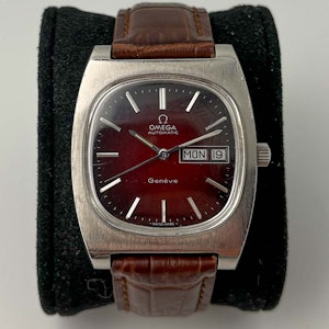 Omega Geneve Auto, Day/Date ,S/Steel 1974 1022 2, Tropicalised Dial