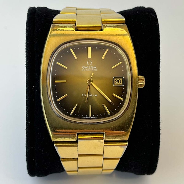 Omega Geneve Automatic, Date, Gold Plated, 1973, Brown Dial, 1012 Movement, Case Ref: 166.0191 - image 1