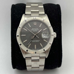 Rolex Oyster Perpetual Date Vintage Taupe Dial 34mm Case Ref 1501 1970’s Box + Papers
