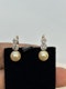 Antique cultured pearl and diamond pair of earrings at Deco&Vintage Ltd - image 3
