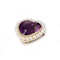 Vintage Amethyst, Cultured Pearl And Gold Heart Brooch Pendant, Circa 1970 - image 3