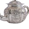 Antique Chinese Silver Teapot with decorative repousse panels and bamboo elements c.1890 - image 2