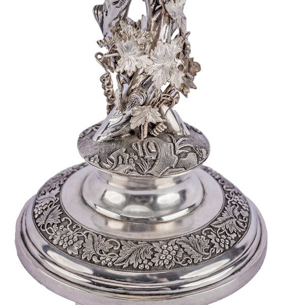Antique Chinese Silver Comport Centrepiece, KHC, Canton, China  –  1840-50 - image 6