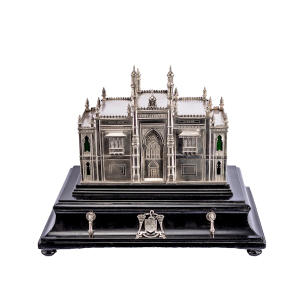 A fine and imposing silver model of the Kalas Mahal section of the Chepauk palace Chennai (Madras) - image 2