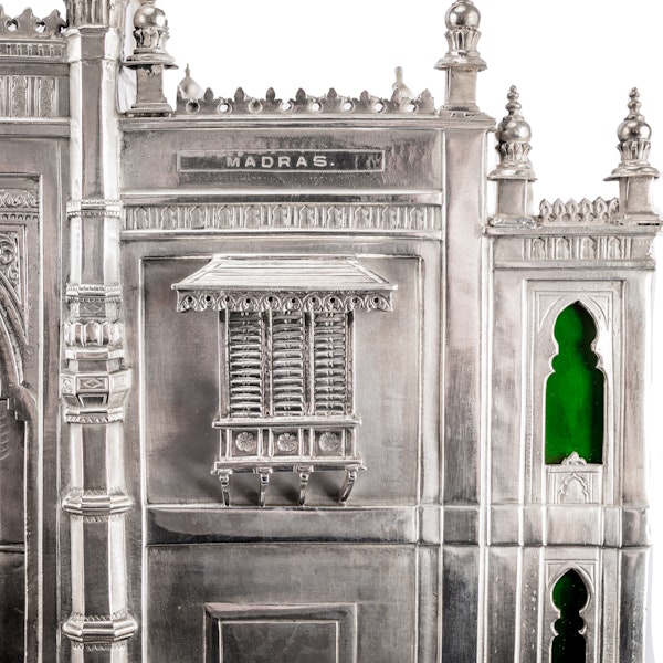 A fine and imposing silver model of the Kalas Mahal section of the Chepauk palace Chennai (Madras) - image 8