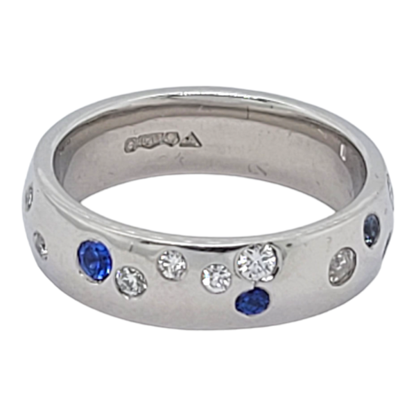 Sapphire and diamond platinum ring SKU: 6588 - image 1
