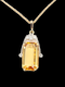 Imperial golden Topaz Edwardian diamond pendant SKU: 6602 DBGEMS - image 1